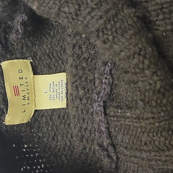 Limited America Turtleneck Sweater, in a Deep Brown color, size Large - Picture 2 of 4